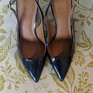 Pointy Toe Slingback Block Heel